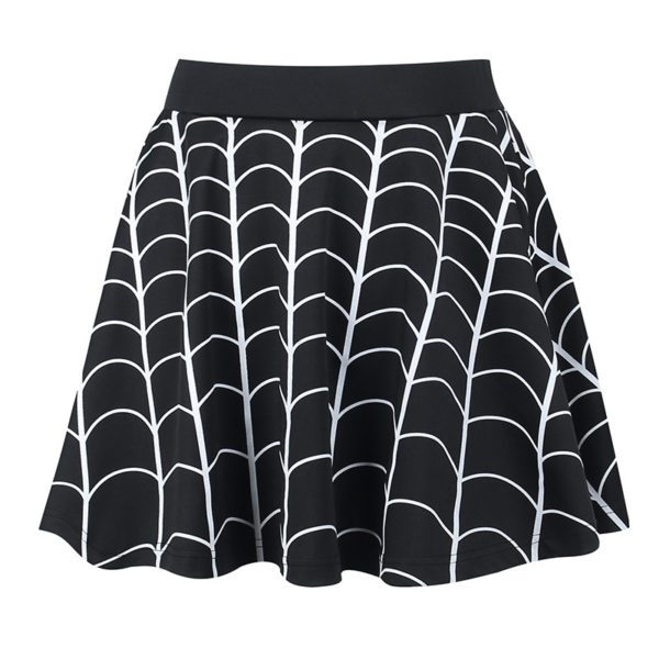 Spider Web Print Mini Skirt Full Front