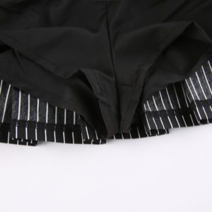Striped Micro Skirt with Zippers Details 3