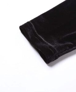 Velour Long Sleeve Crop Top Details 4