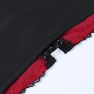 Black Lace Floral Red Camisole Details 7