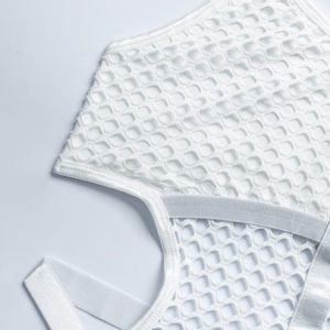 Gothic Fishnet Bodysuit White Details 2