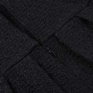 High Waist Black Corset Mini Skirt Details 5