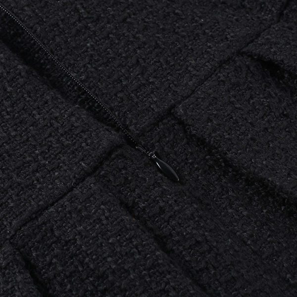 High Waist Black Corset Mini Skirt Details 5