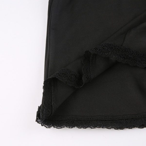 Lace Patchwork Mini Dress with Bows Details 3