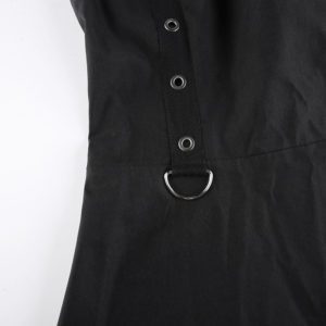 Ring Straps Lace Trim Mini Dress Details 2