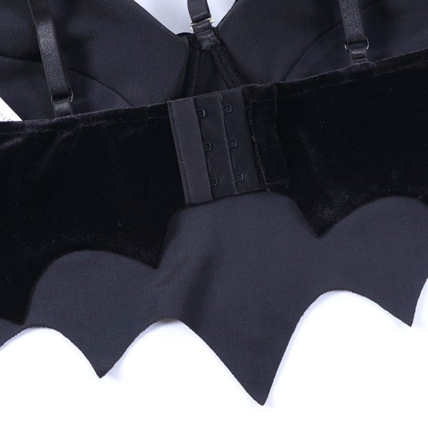 Velvet Bat Wings Crop Top Details 2