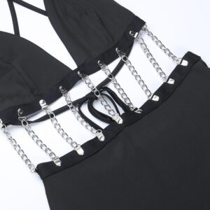 Cut Out Camisole Chains Dress Details