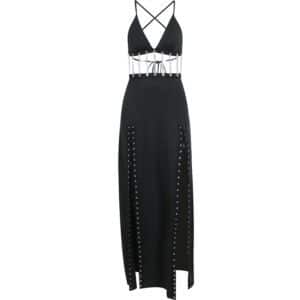 Cut Out Camisole Chains Dress Full