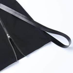 High Waist Zipper Straps Mini Skirt Details 3