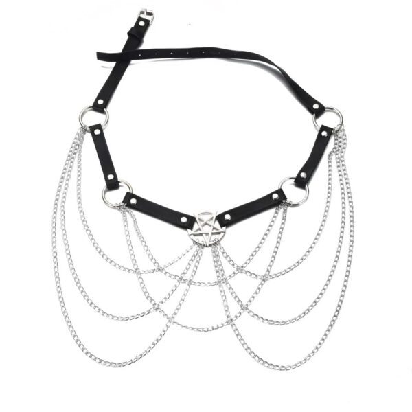 Pentagram Body Chain Waist Belt Full