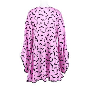 Bat Wings Pastel Silk Dress Pink Back
