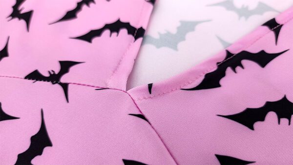 Bat Wings Pastel Silk Dress Pink Details