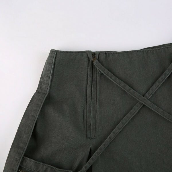 Denim Mini Cargo Skirt Details