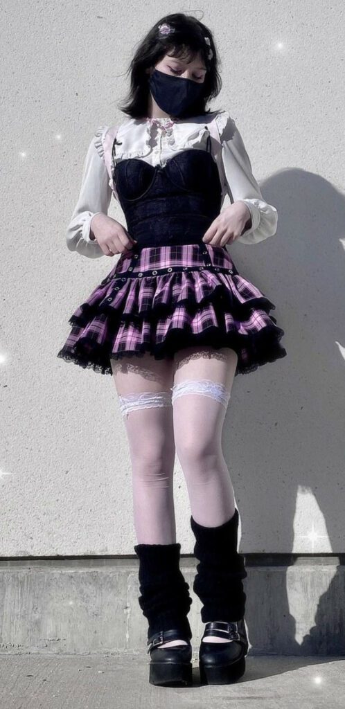 Pastel goth outfit look by rabbit.locket