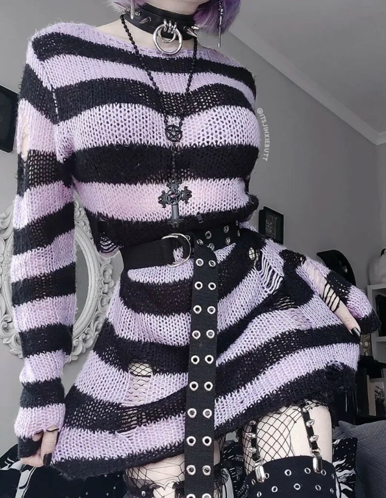 Pastel goth aesthetic outfit idea by itsjinxiebutt