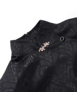 Cheongsam Short Sleeve Button Split Dress Details