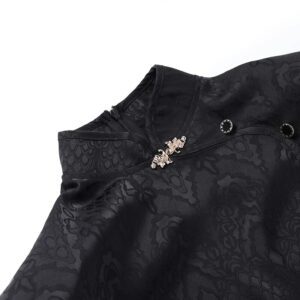 Cheongsam Short Sleeve Button Split Dress Details