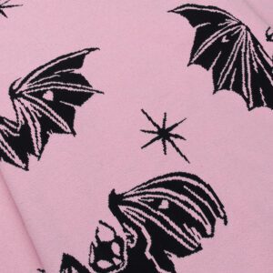 Pastel Bats Print Sweater Details 2