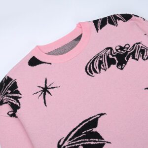 Pastel Bats Print Sweater Details