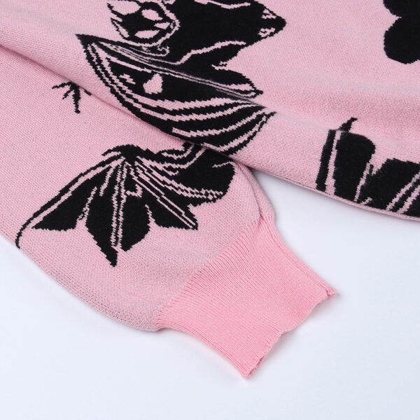 Pastel Bats Print Sweater Details 4