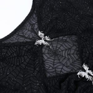 Spider Web Lace Cut Out Mini Dress Details 2