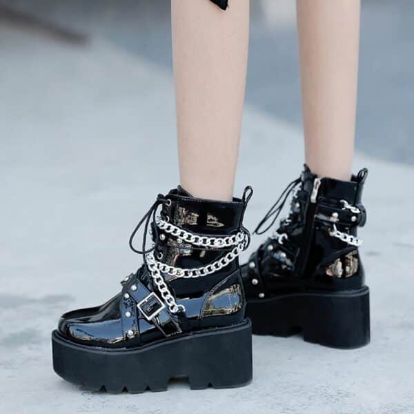 Platform Boots with Chains