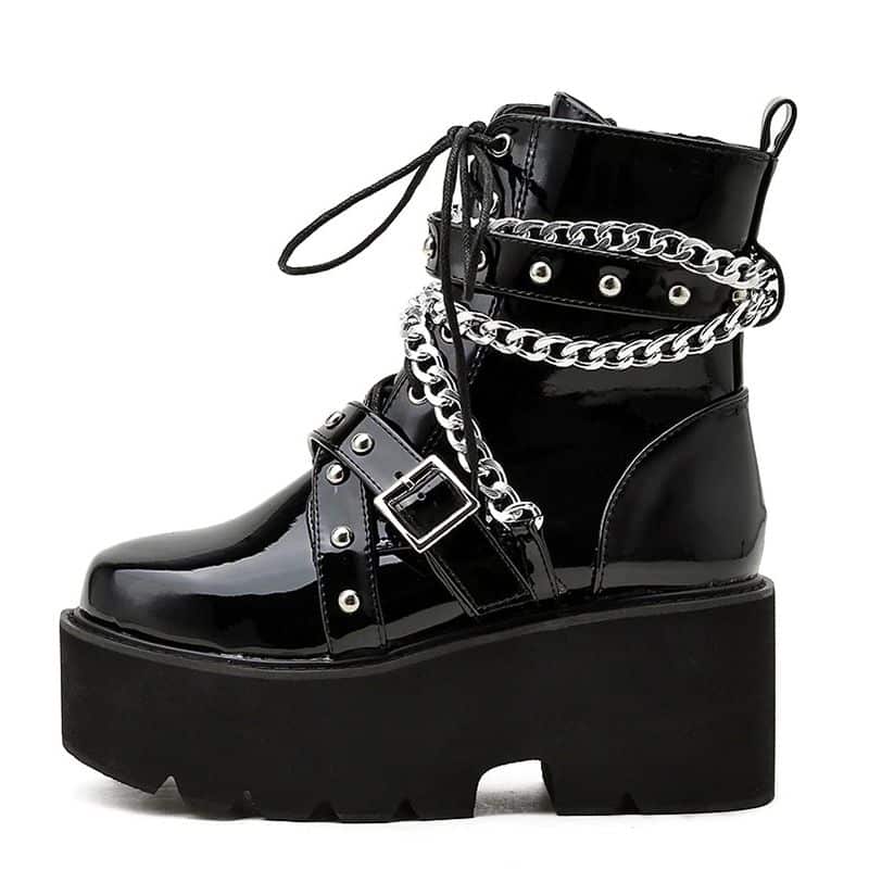 Platform Boots with Chains