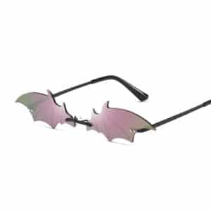 Purple Bat Shaped Sunglasses