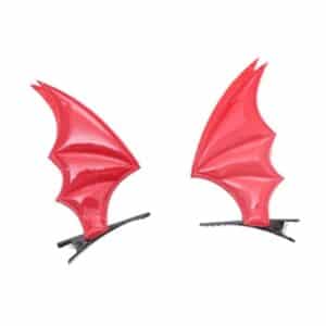 Red Bat Wing Hair Clip